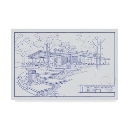 Larry Hunter 'Cypress Dr Blueprint' Canvas Art,12x19